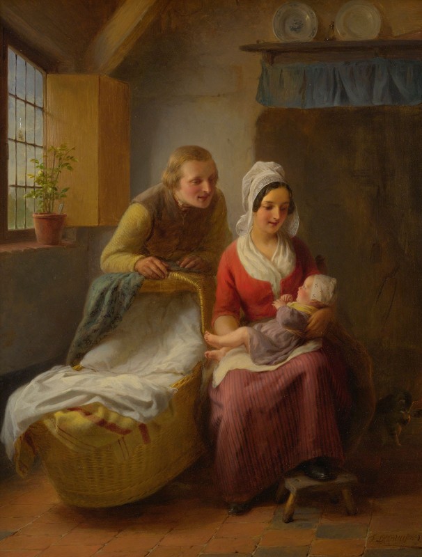 Firstborn, c.1882 Oil on Panel