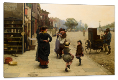 An Impromptu Dance on the Chelsea Embankment, c.1883, Oil on Canvas