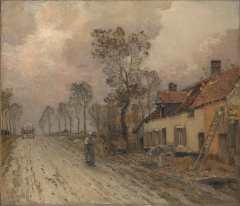 The Route Nationale at Samer, c.1880, Oil on Canvas 