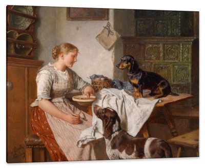 Hungry Companions, c.1895, Oil on Canvas