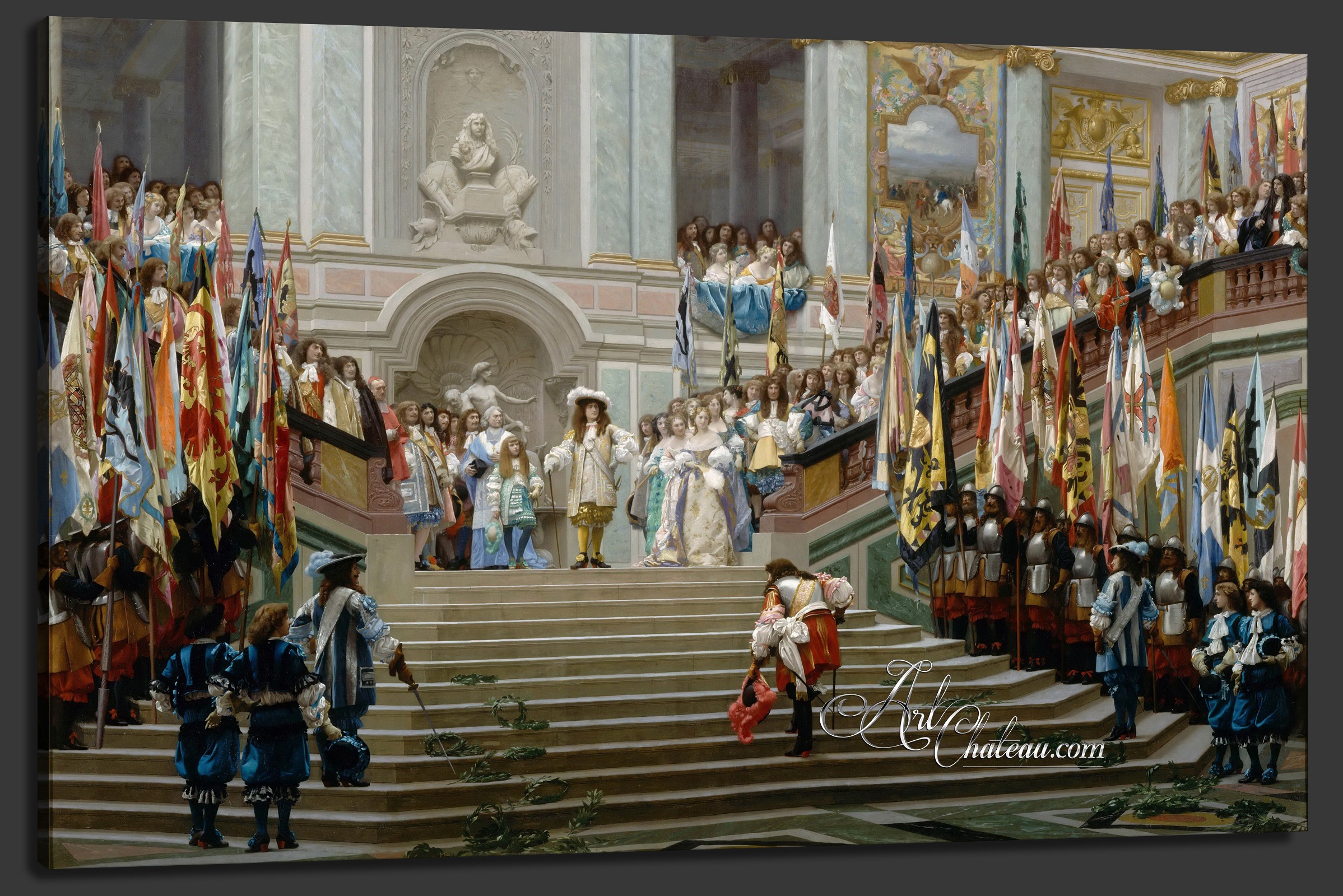 Reception in Versailles by Louis XVI, after Jean-Leon Gerome