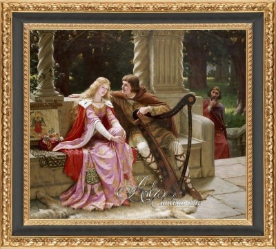 Tristan and Isolde Painting, after Edmund Blair Leighton