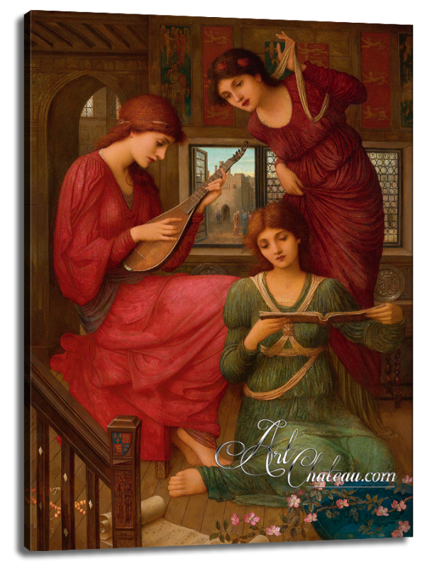 Pre-Raphaelite Painting, after John Melhuish Strudwick