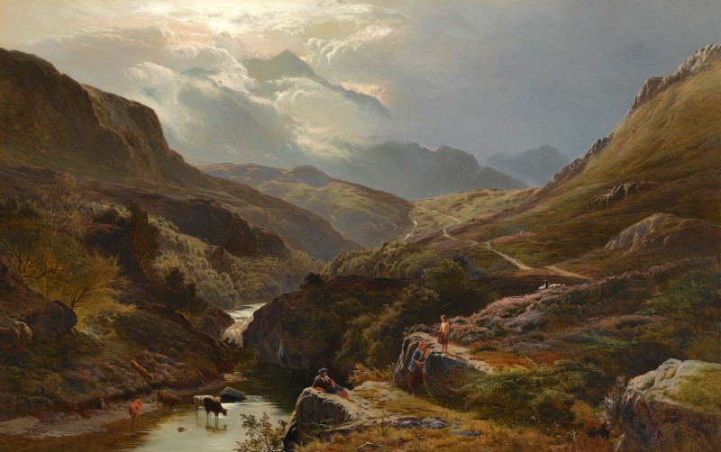 On the Road to Loch Turret, Crieff, c.1868, Oil on Canvas