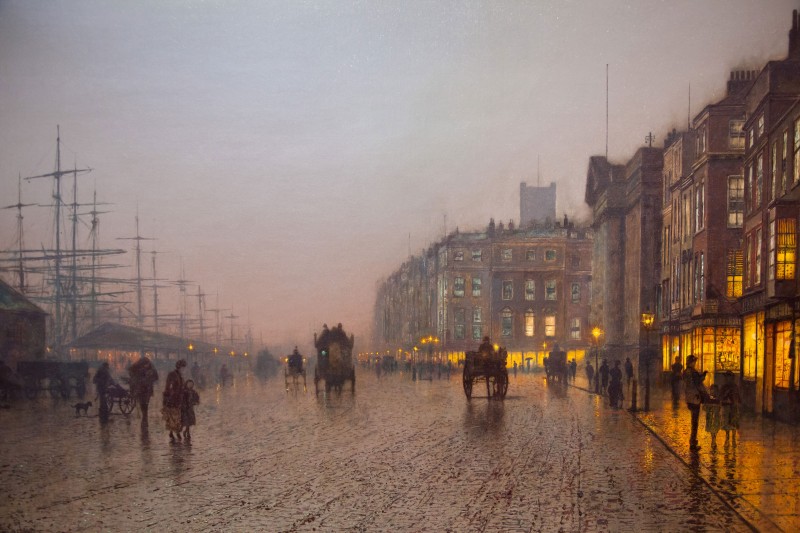 Liverpool from Wapping, c.1885, Oil on Canvas