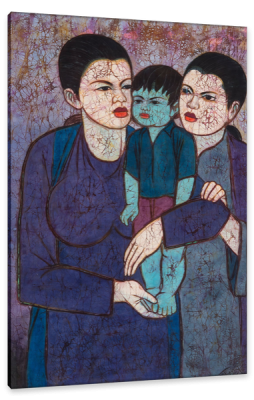 Mother with Children, c.1958, Oil on Canvas