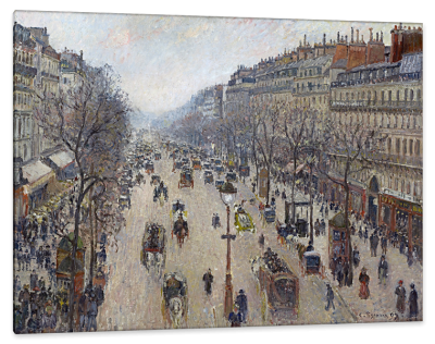 Morning on the Boulevard Montmartre, c.1897, Oil on Canvas