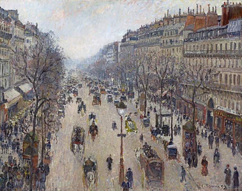 Morning on the Boulevard Montmartre, c.1897, Oil on Canvas