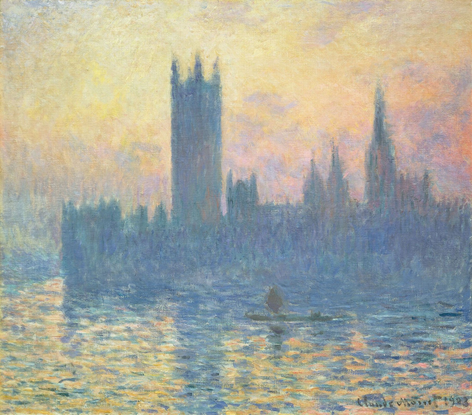 The Houses of Parliament, Sunset, c.1903, Oil on Canvas