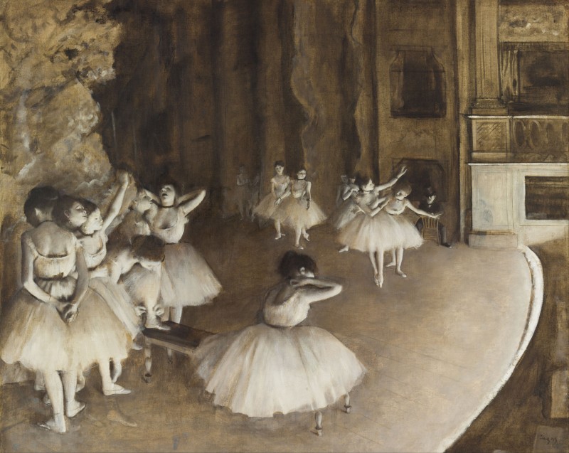 Rehearsal on Stage, c.1874, Oil on Canvas