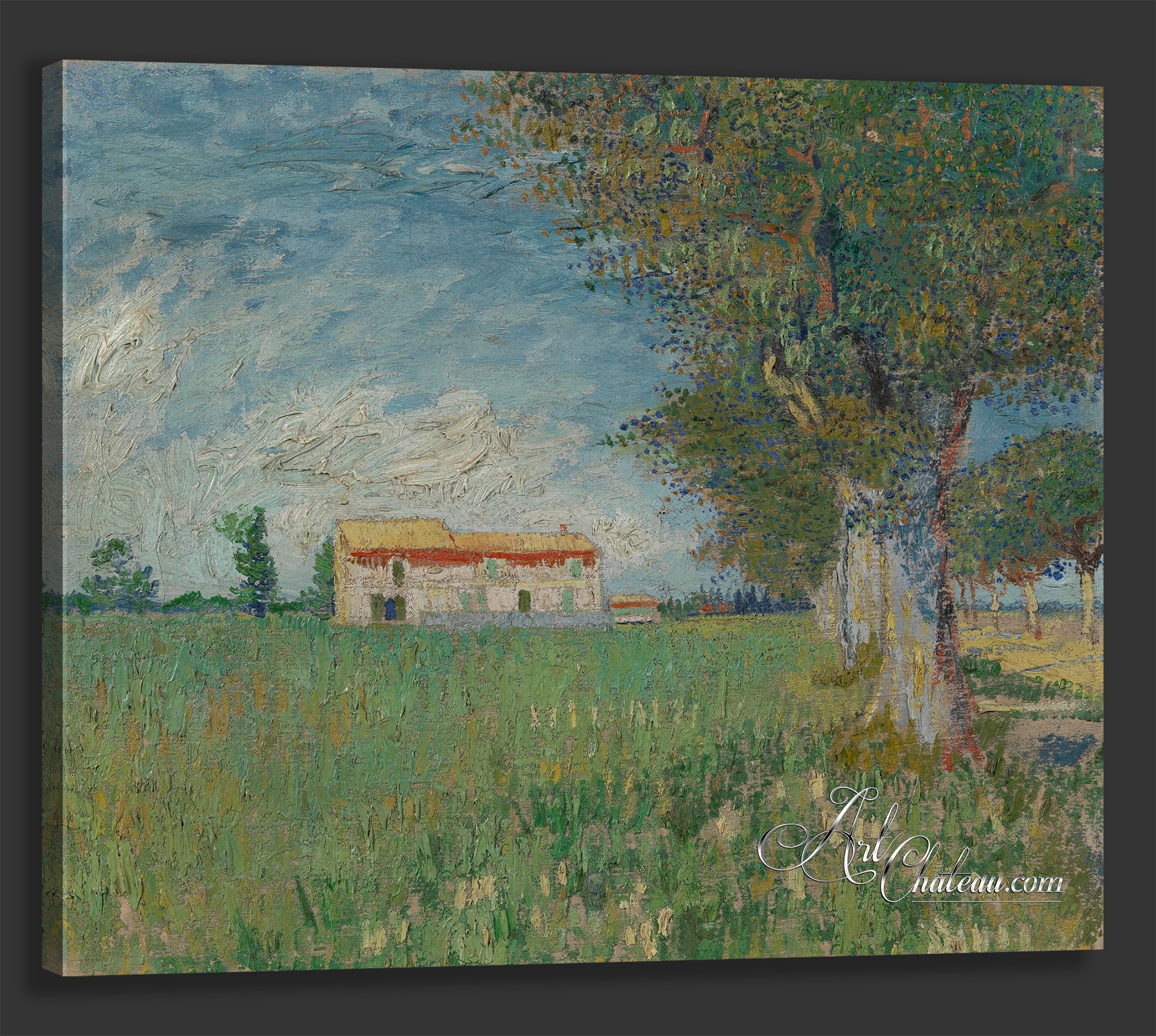 Farmhouse near Arles, after Painting by Vincent van Gogh