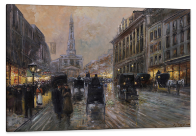 The London Strand, c.1920, Oil on Canvas