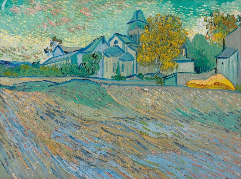 View of the Asylum and Chapel of Saint-Rémy, c.1889, Oil on Canvas