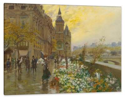 Flower Market, c.1905, Oil on Canvas
