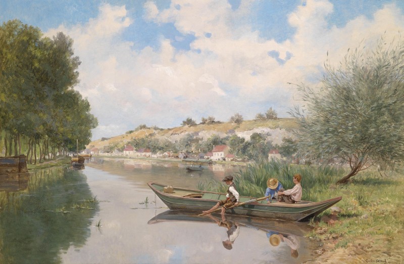 Boys on the River Allier near Nevers, France, c.1897, Oil on Canvas
