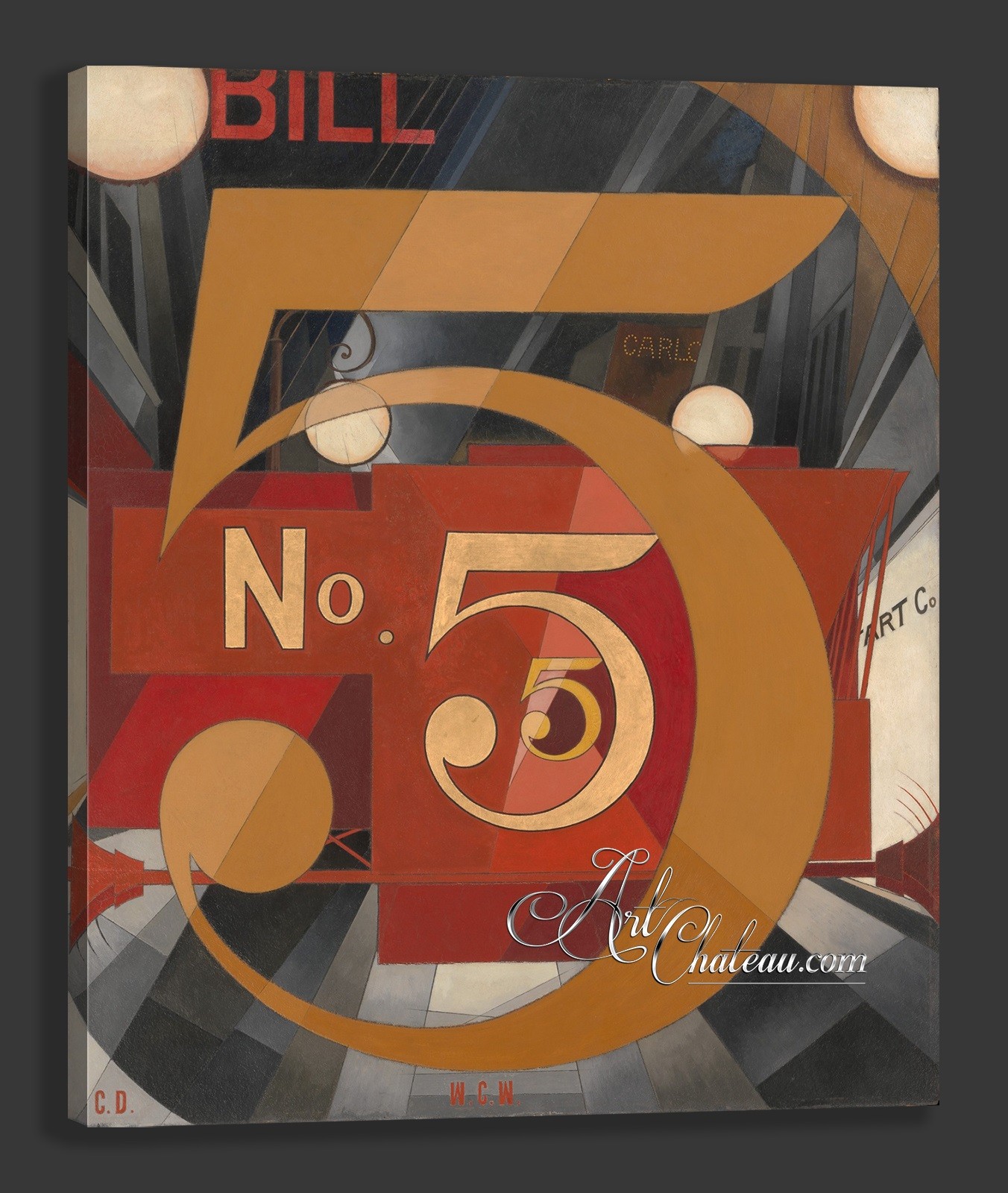 Figure 5 in Gold, after Painting by Charles Demuth