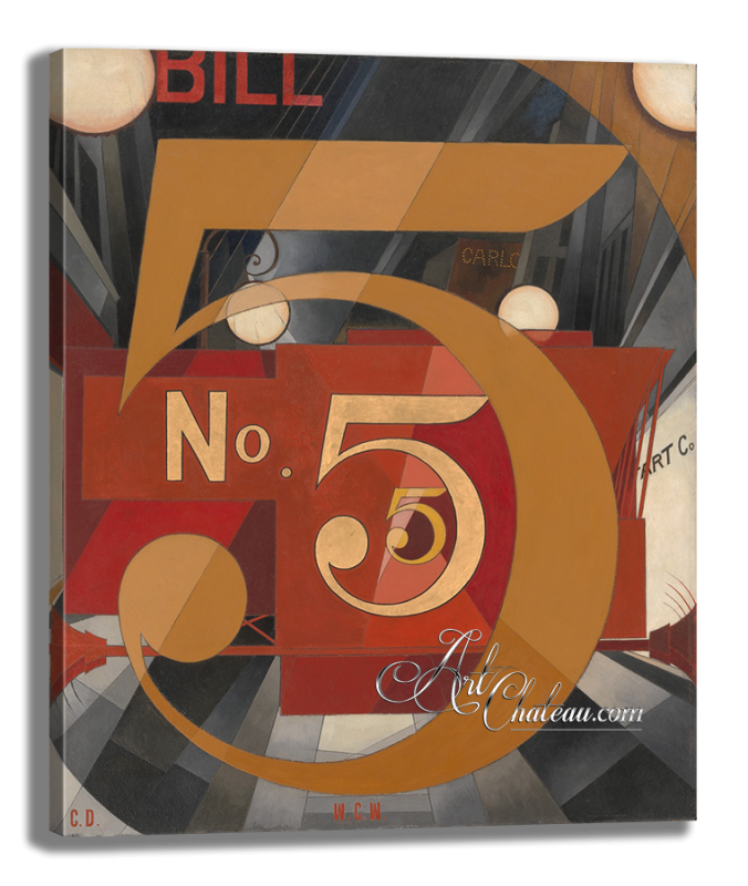 Figure 5 in Gold, after Painting by Charles Demuth