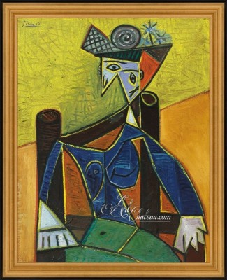 Woman Seated in an Armchair, after Pablo Picasso