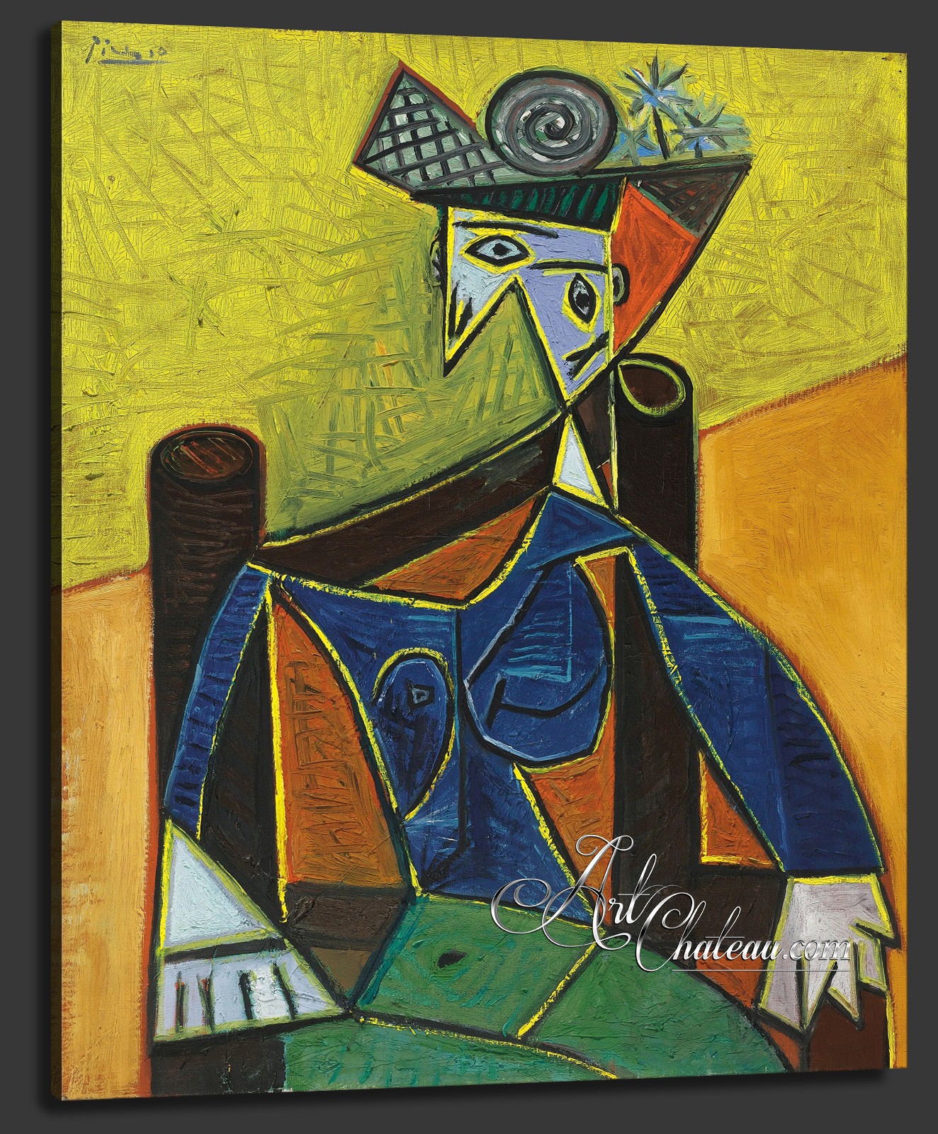 Woman Seated in an Armchair, after Pablo Picasso