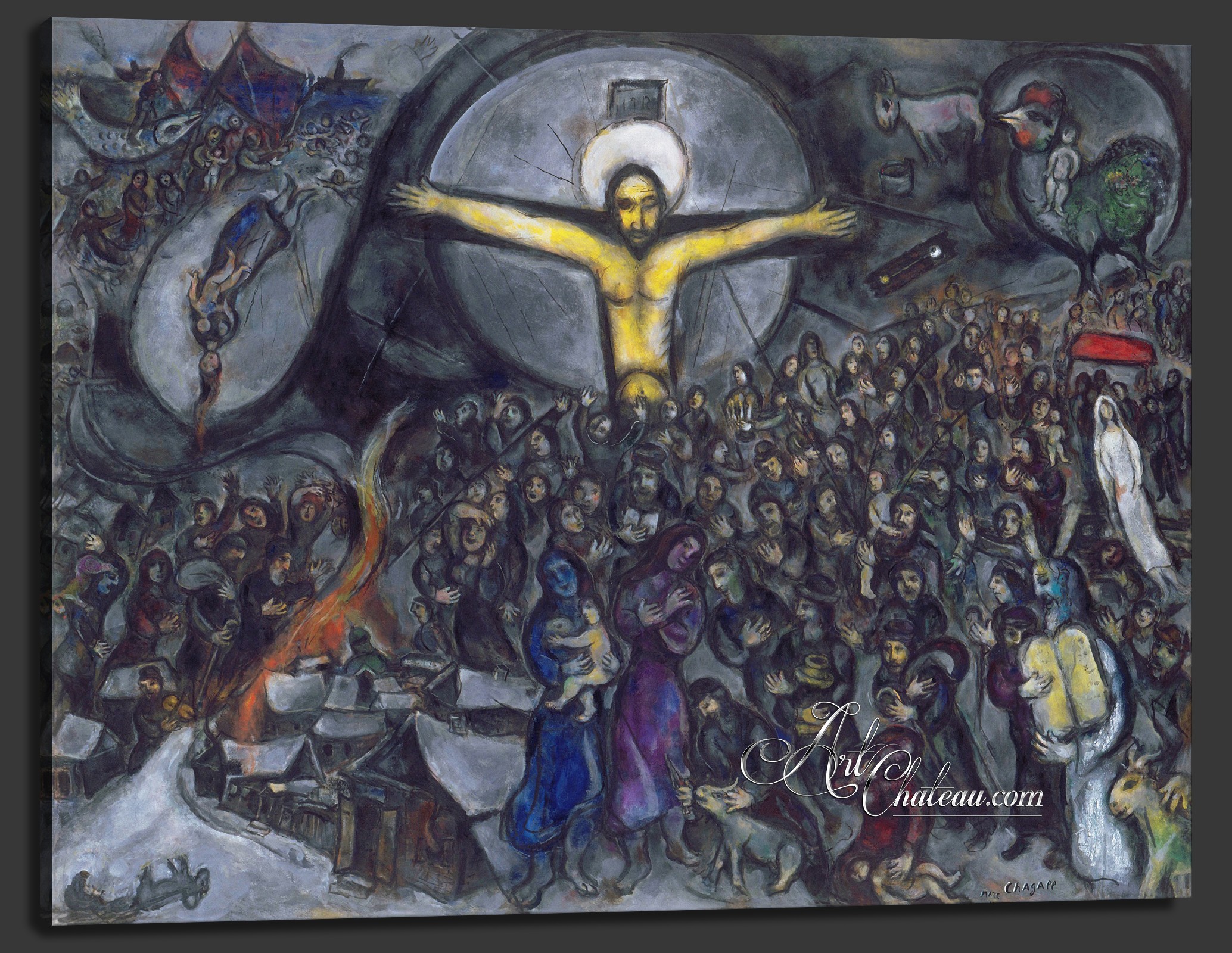 Love, War, and Exile, after Russian artist Marc Chagall