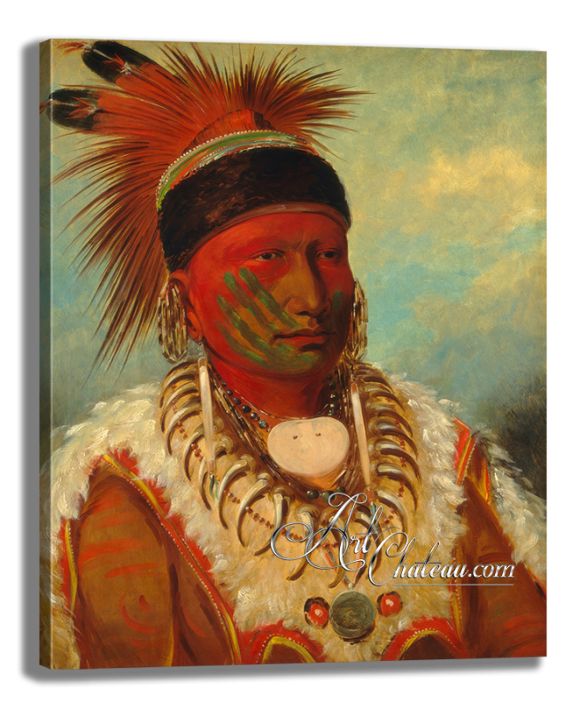 White Cloud, Chief of the Iowas, after George Catlin