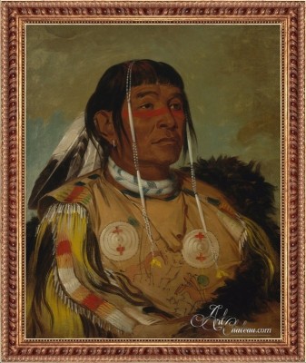 The Six, Chief of the Plains Ojibwa, after George Catlin