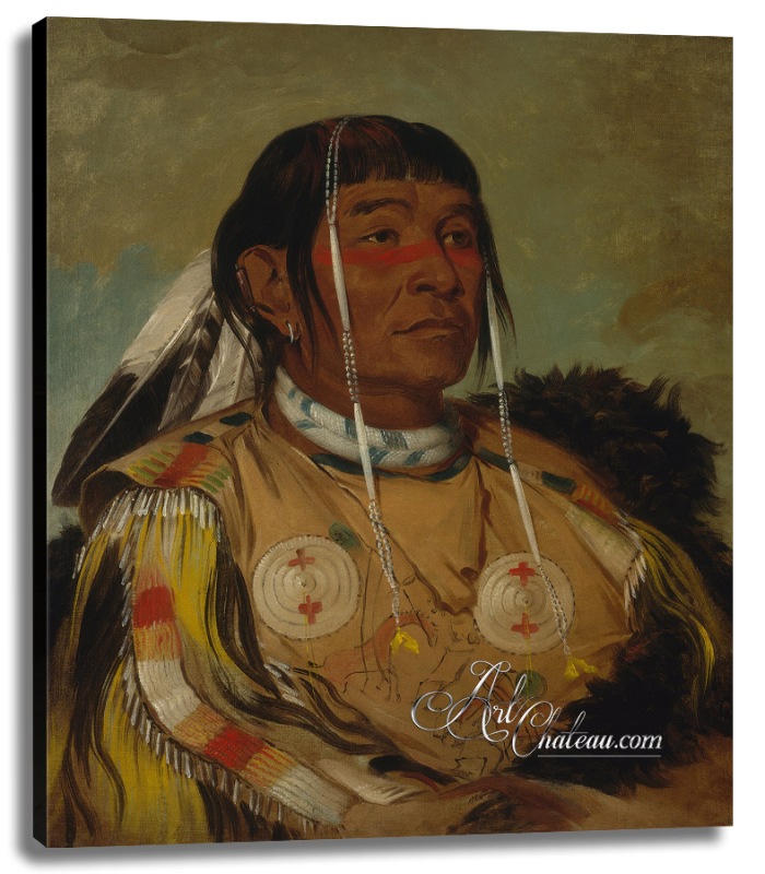 The Six, Chief of the Plains Ojibwa, after George Catlin