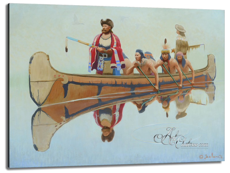The Fur Traders, after Painting by Gerard Curtis Delano