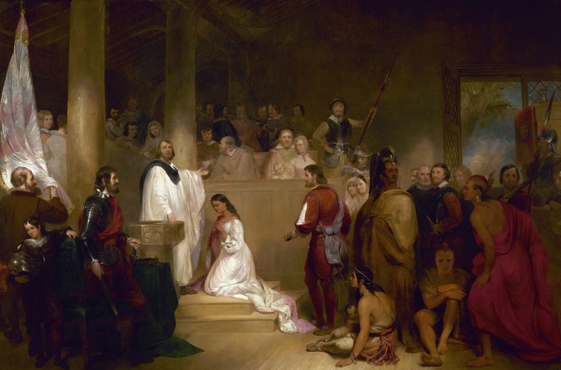 Baptism of Pocahontas, c.1840, Oil on Canvas