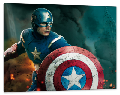 Captain America, c.2010, Digital Render on Canvas