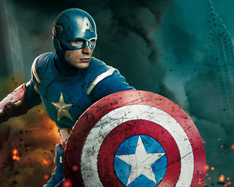 Captain America, c.2010, Digital Render on Canvas