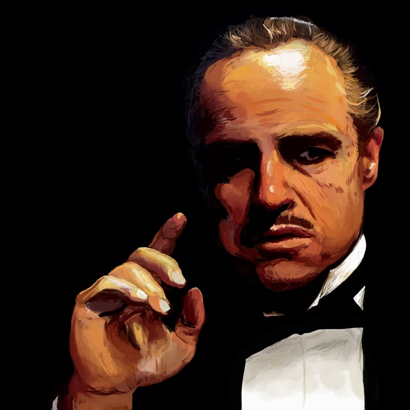 Marlon Brando as Don Vito Corleone, c.2013, Digital on Canvas 