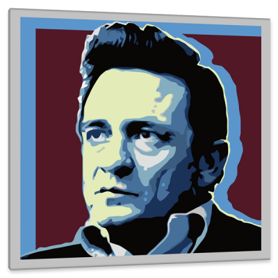Johnny Cash, c.2014, Digital Rendering on Canvas