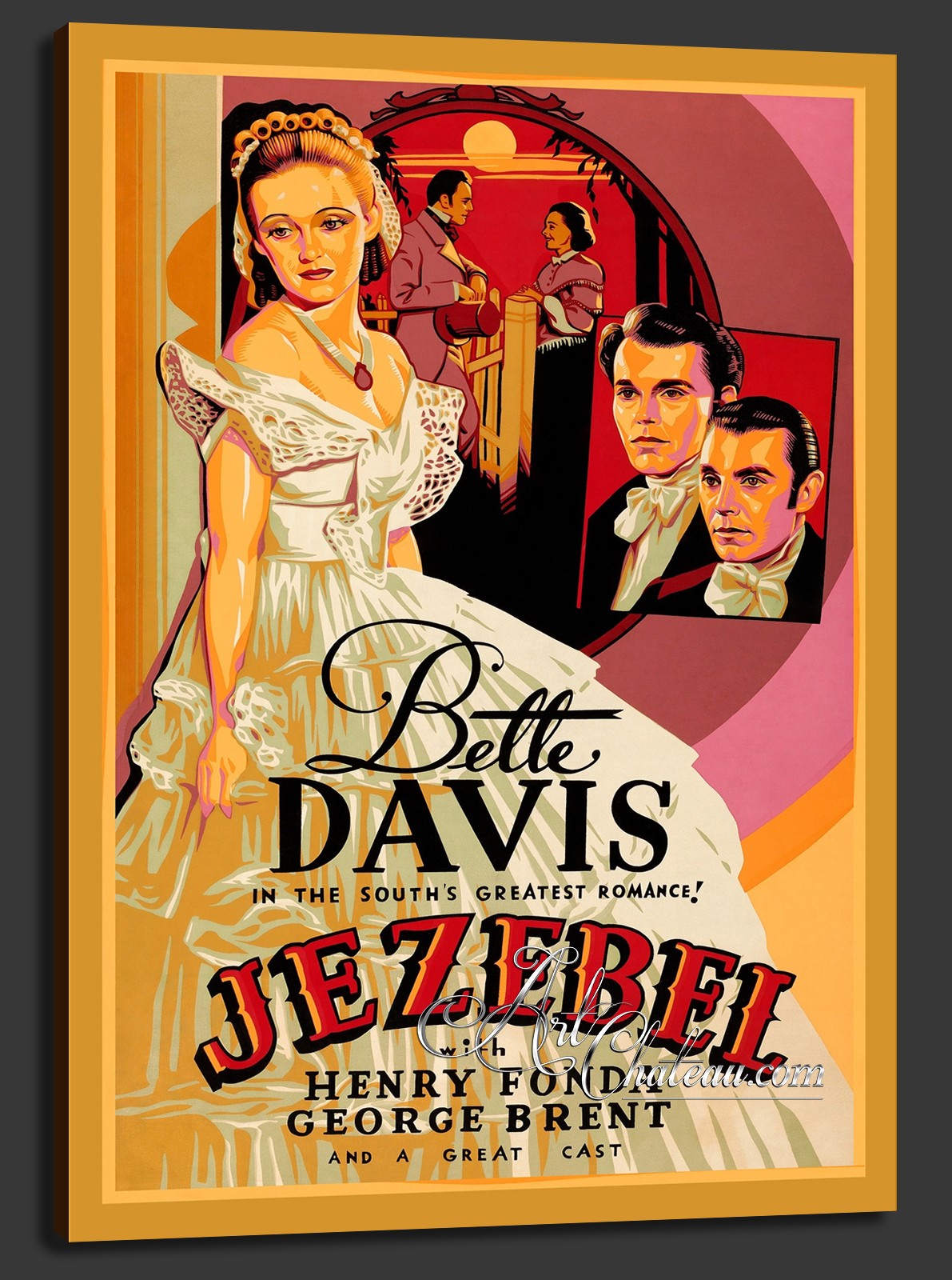 Hollywood Regency Poster, Starring Bette Davis in Jezebel