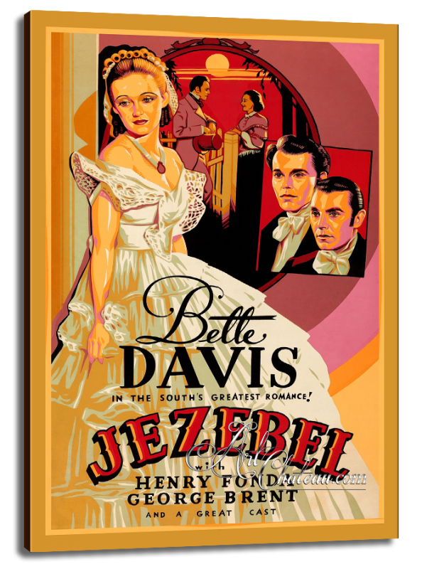 Hollywood Regency Poster, Starring Bette Davis in Jezebel