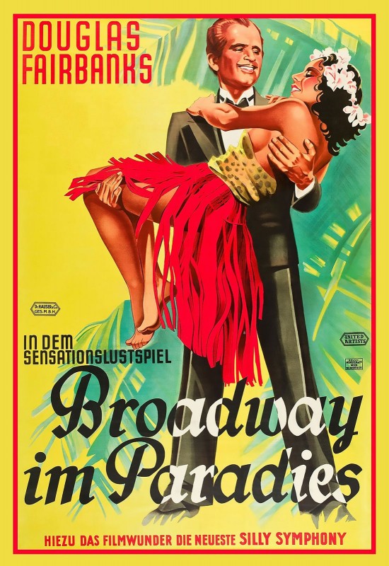 Broadway in Paradise, c.1932, Colorized on Fine Linen Canvas
