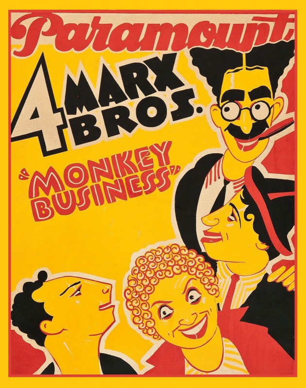 Monkey Business, c.1931, Coloration on Fine Linen