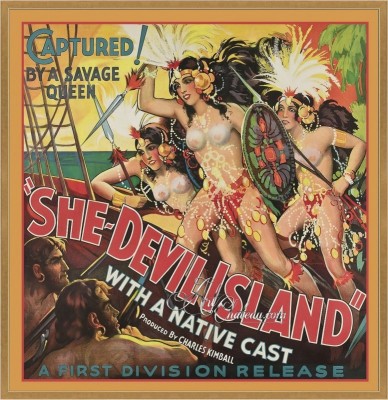 Vintage Movie Poster, She-Devil Island