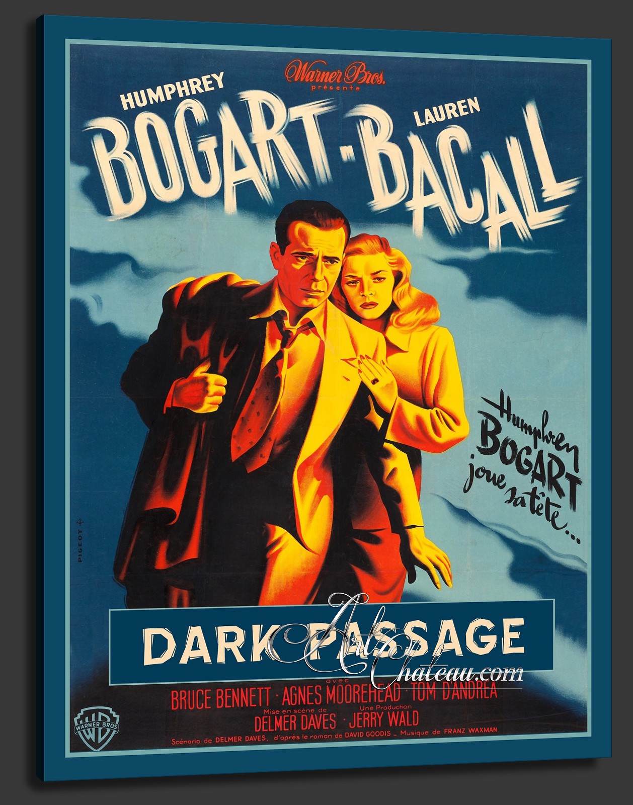 Vintage Hollywood Style Movie Poster, Dark Passage