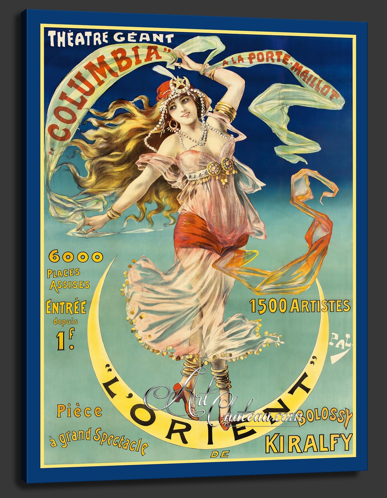 Vintage Art Nouveau Style Poster, Theater Geant