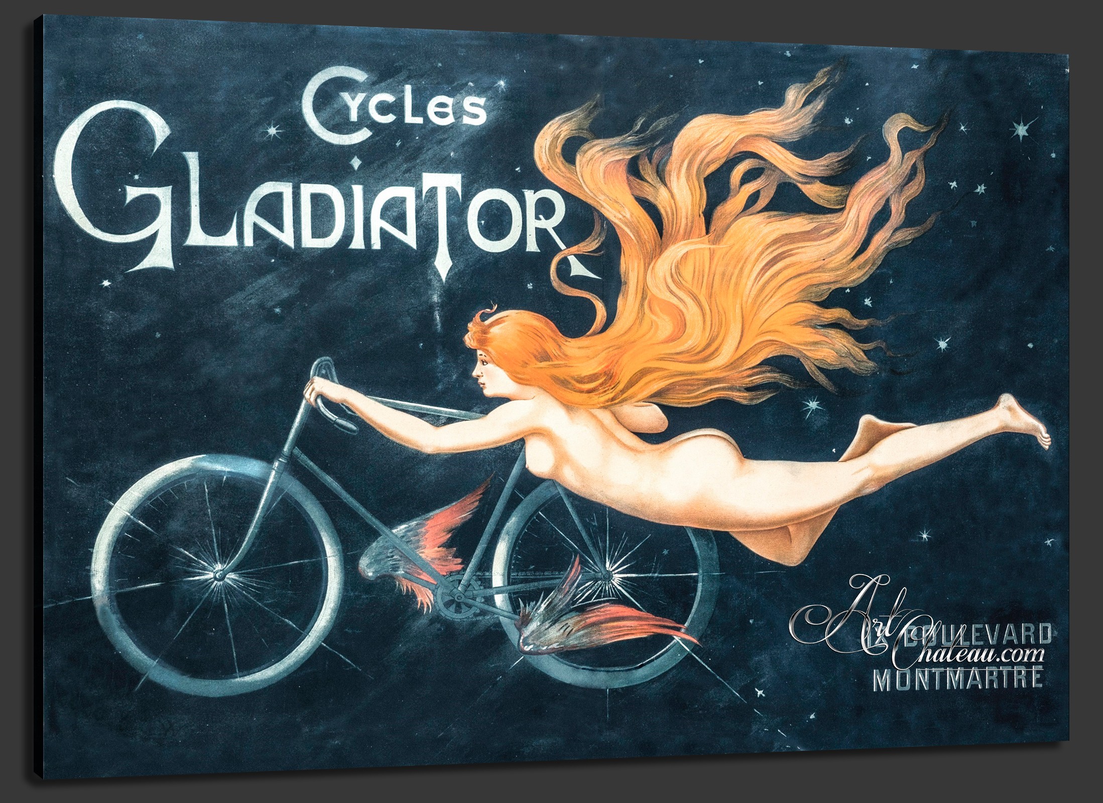 Vintage Style French Poster, Cycles Gladiator, Art Chateau