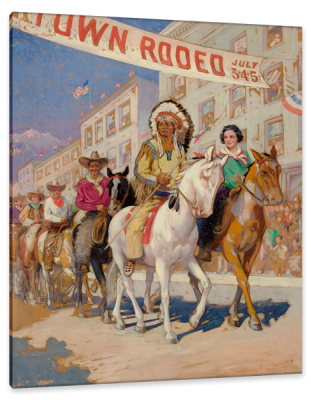Rodeo Parade, c.1935, Oil on Board