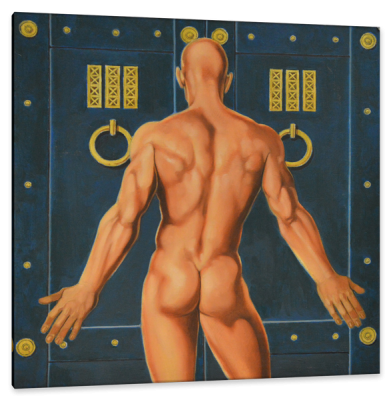 The Blue Door, c.1996, Oil on Illustration Board