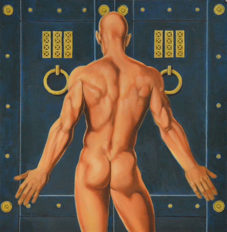 The Blue Door, c.1996, Oil on Illustration Board