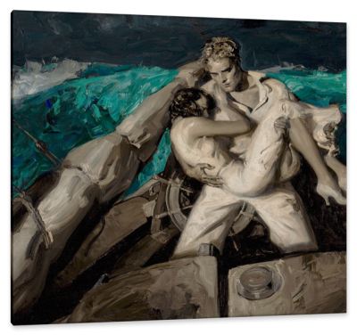 Couple at Sea, Cosmopolitan Magazine Story, c.1931, Oil on Canvas