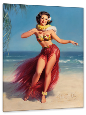 Aloha!, Calendar Illustration, c.1950, Oil on Board