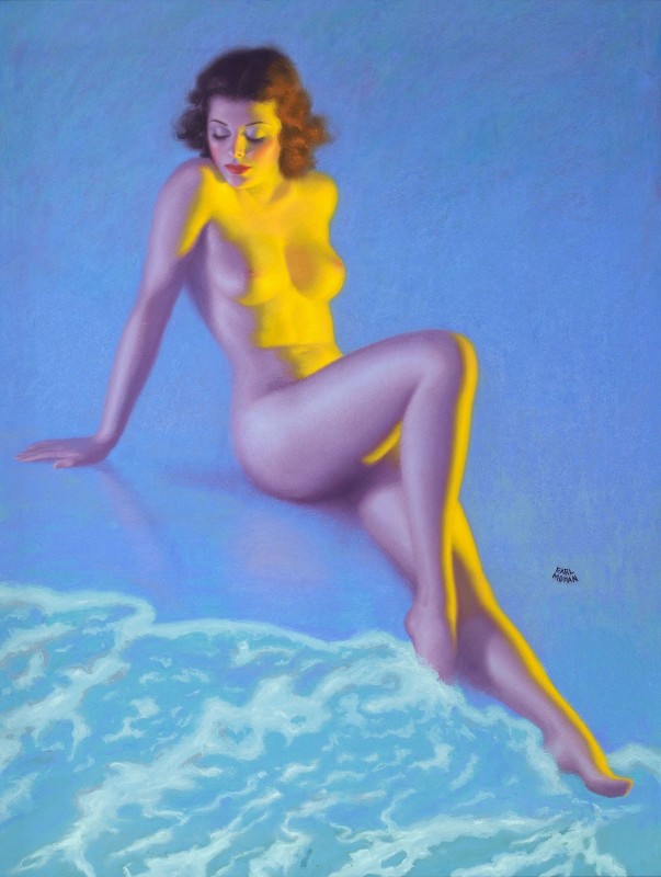 A Mere Maid, c.1938, Pastel on Board