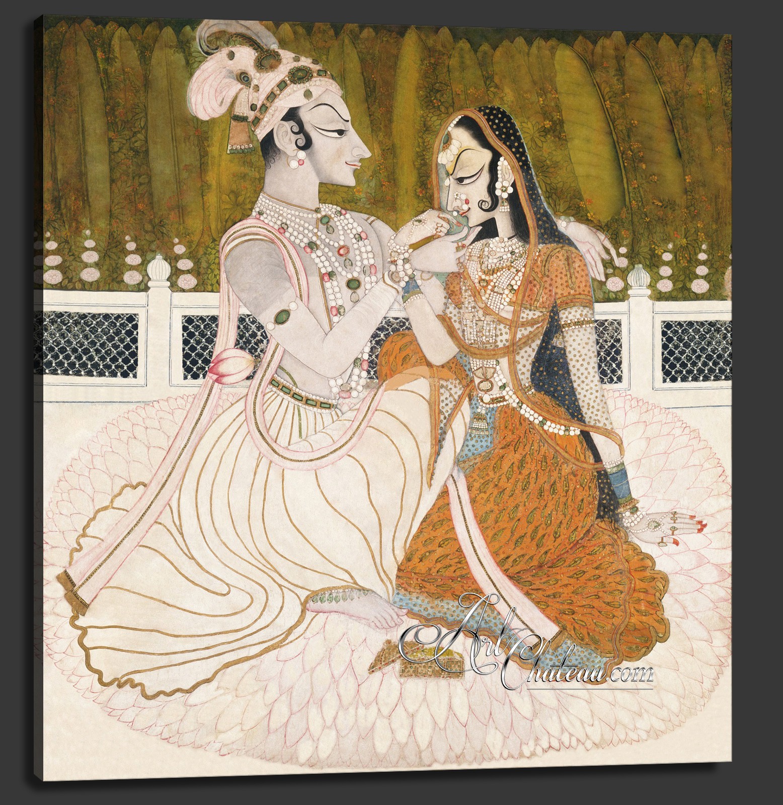 Krishna with His Beloved Radha, after Nihal Chand 