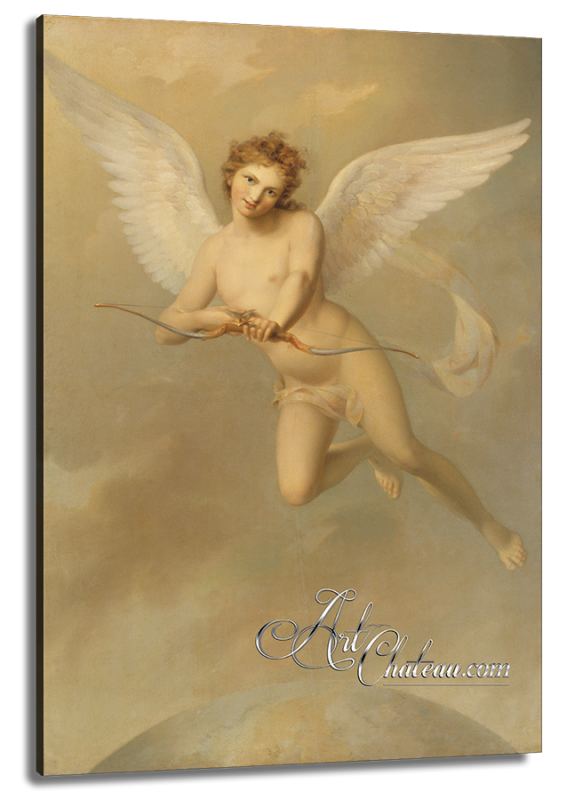 Swedish Rococo Style Painting of Cupid, after Fredric Westin