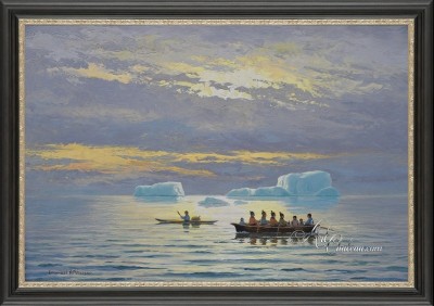 Fishing Departure, after Danish artist Emmanuel Petersen